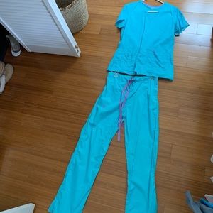 Med couture scrub set: blue crush/purple haze